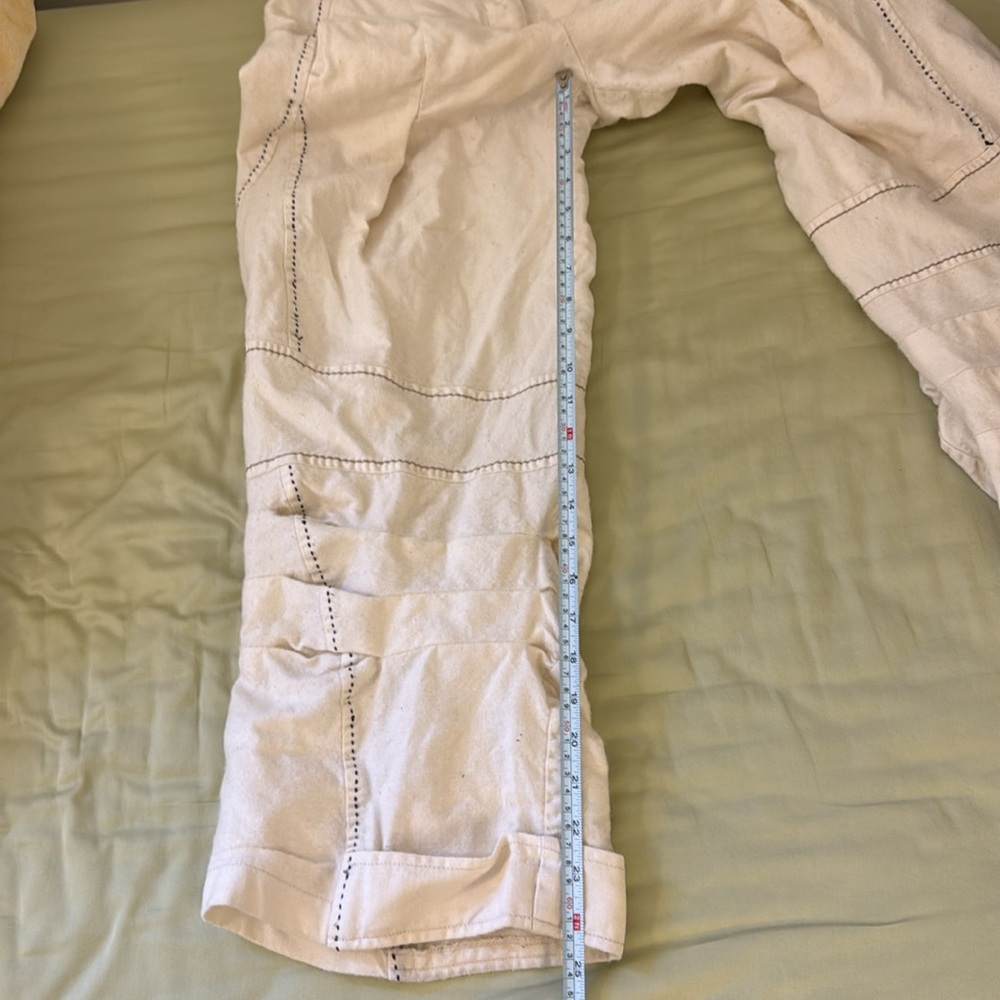 Marithe Francois Girbaud: Cream Wide-Leg Pants - Picture 16 of 16